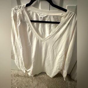 COPY - Athleta ladies white long sleeves neck t shirt. Perfect condition